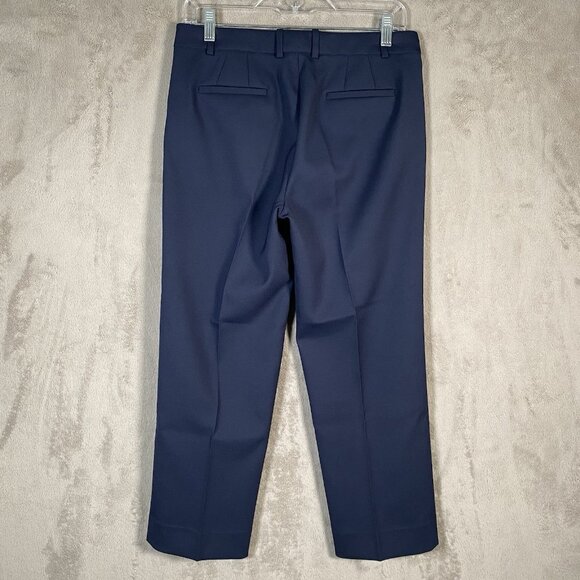 J Crew Sailor Dress Pants Women 2 Navy Trouser Gold Crest Button Nautical Preppy - Picture 7 of 16